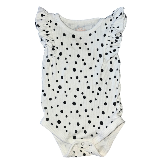 Cat & Jack Polkadot Ribbed Onesie - Picture 1 of 5